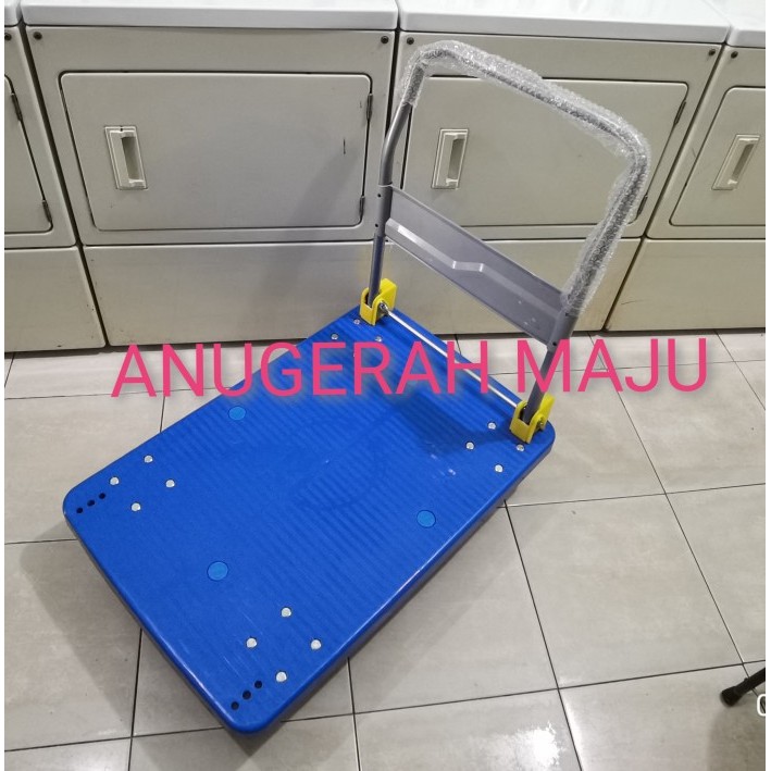 Tersedia Handtruck Fiber Denko 300 Kg/Troli/Trolley/Dorongan Lipat Barang