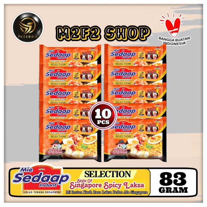 

Mie Sedaap Instant Kuah Singapore Spicy Laksa - 83 gr (Harga 10 Pcs)