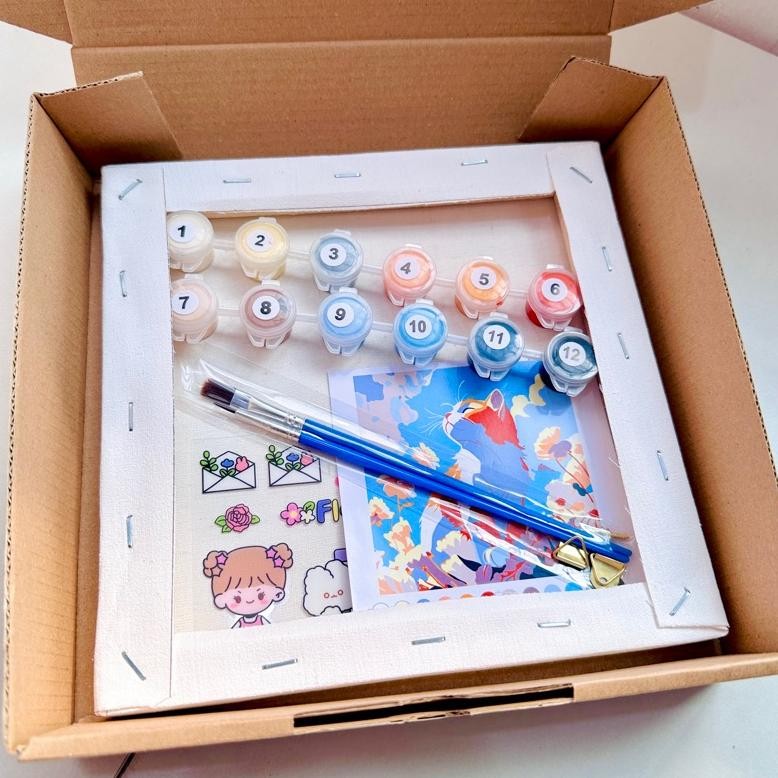 

VIRAL Paint by Numbers KIT - Duck Series 20x20cm - Painting KIT ul-64