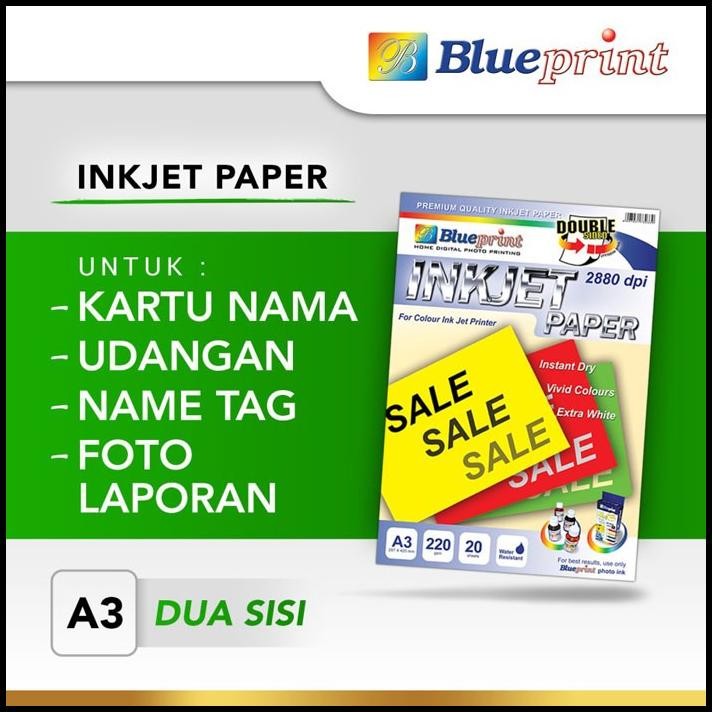 

Blueprint BP-DSIPA3220 - Double Sided Inkjet Paper 'SALE'