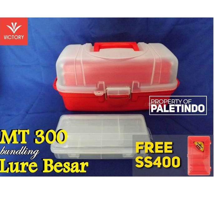 Kotak Pancing 3 Layer MT 300 Bundling Lure Box Besar - Lebih Murah