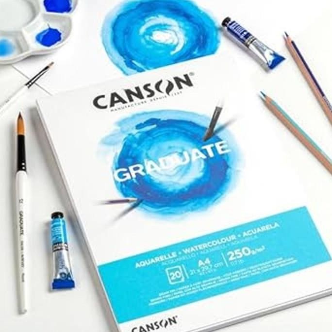 

canson graduate aquarelle/watercolor pad 250gsm 20lembar