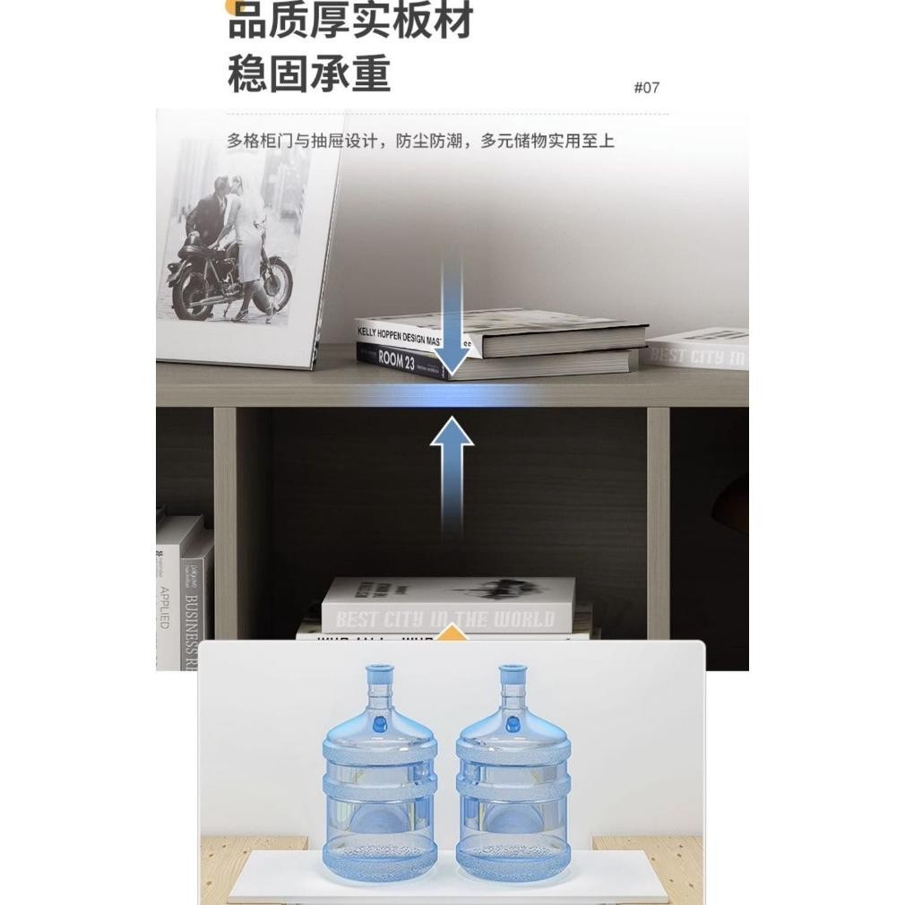 Rak Buku Kayu Lemari Buku Kayu Dengan Pintu Rak Serbaguna