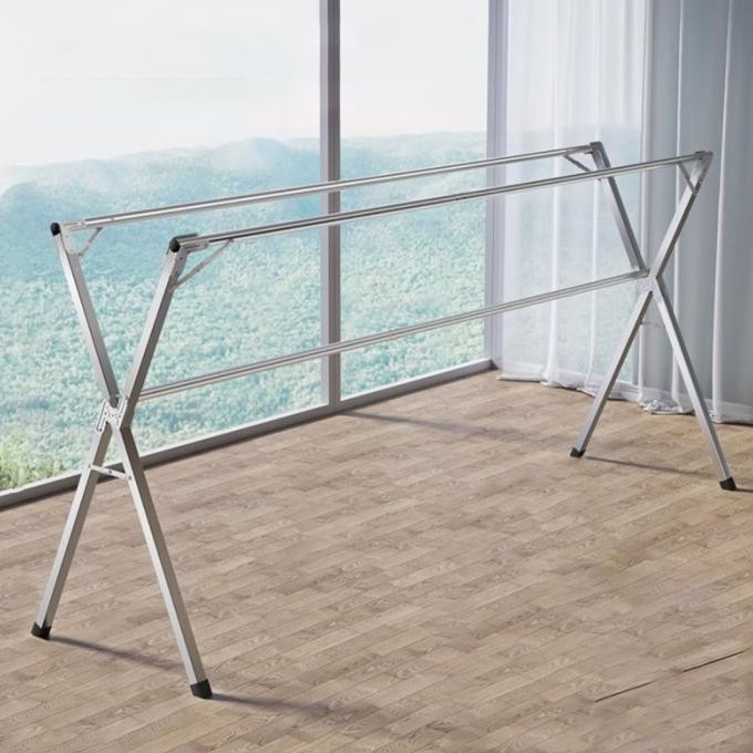 (baru) JEMURAN OUTIN Baju Handuk Outin Lipat Tekuk Stainless Steel Anti Karat Kuat