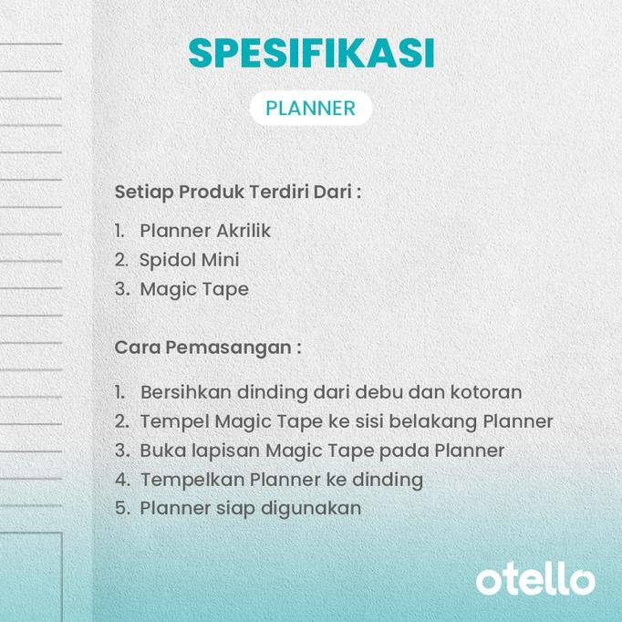 

Custom Monthly Planner Akrilik Wall Planner | Kalender Acrylic Planner Original Dan Terpercaya