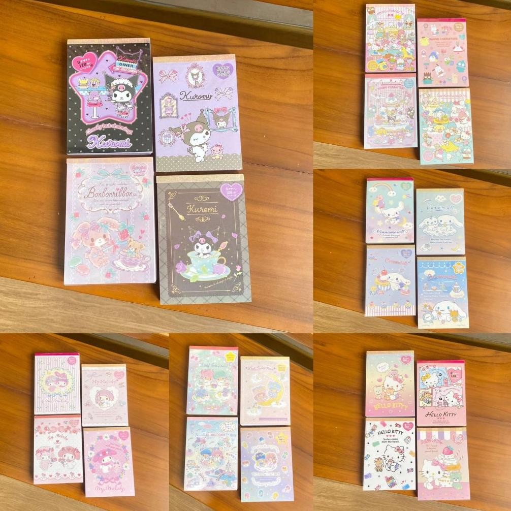 

PROMO Memopad 8 Design Notes Notepad Catatan Kecil Buku Alat Tulis Stiker Notebook Sanrio Kuromi Cinnamoroll My Melody Hello Kitty Lucu Unik Kado Hadiah Gift un-140