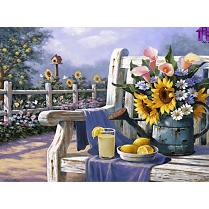 

DIY - Set Melukis / paint by number kit - FLOWER 40x50cm. part-7