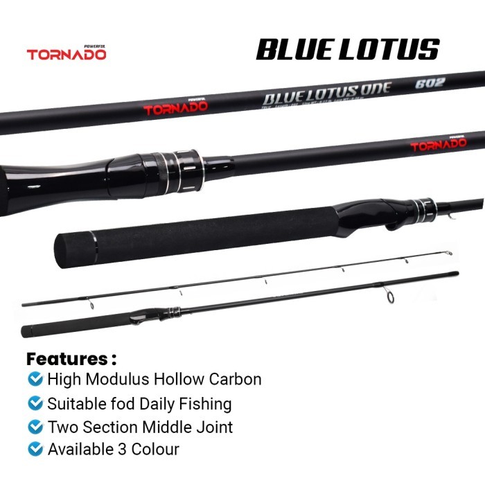 Tornado Joran Pancing Spinning Blue Lotus One 150Cm - 180Cm High Modulus Carbon Hollow Joran Pancing