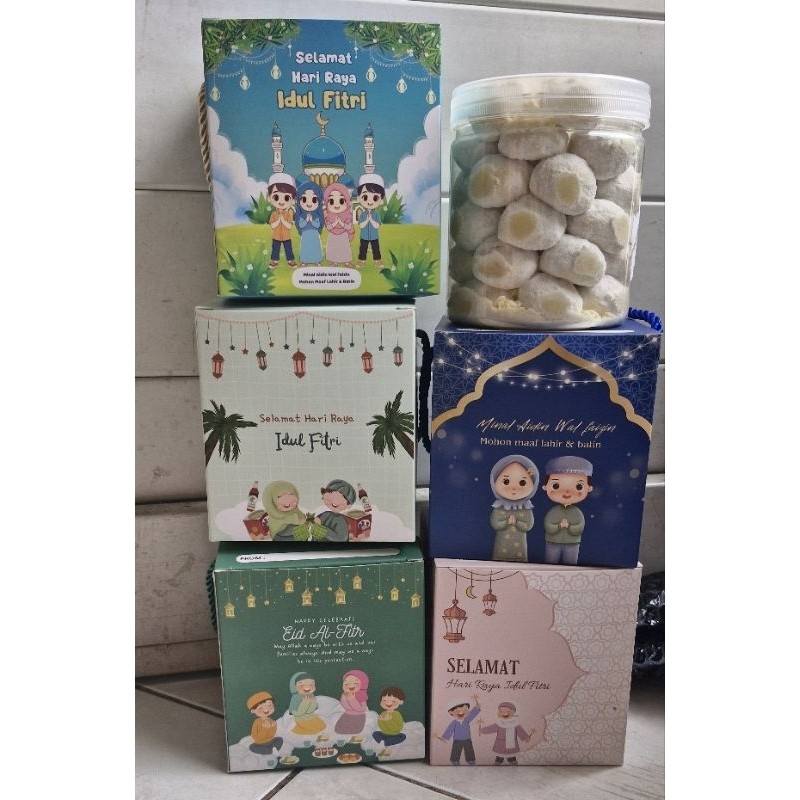 

Satuan Mini Box Lebaran 10X10 X11Cm Box Lebaran 1 Jar 600Ml Box Lebaran Kue Mini Box Lebaran Cookies