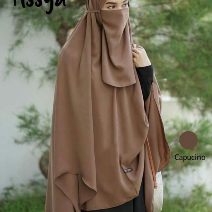 khimar syari jilbab assya jumbo bergo lengan