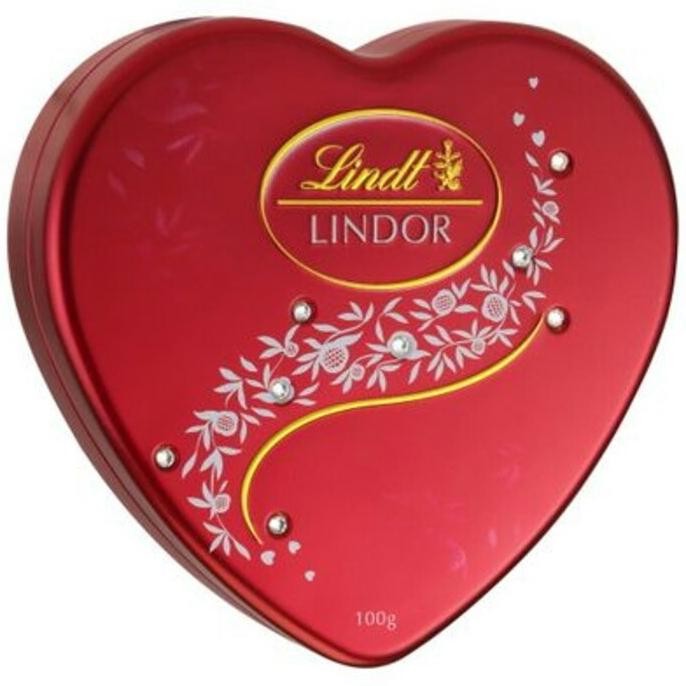 

Lindt Swarovski Crystal Heart Love Chocolate Tin Cokelat Valentine