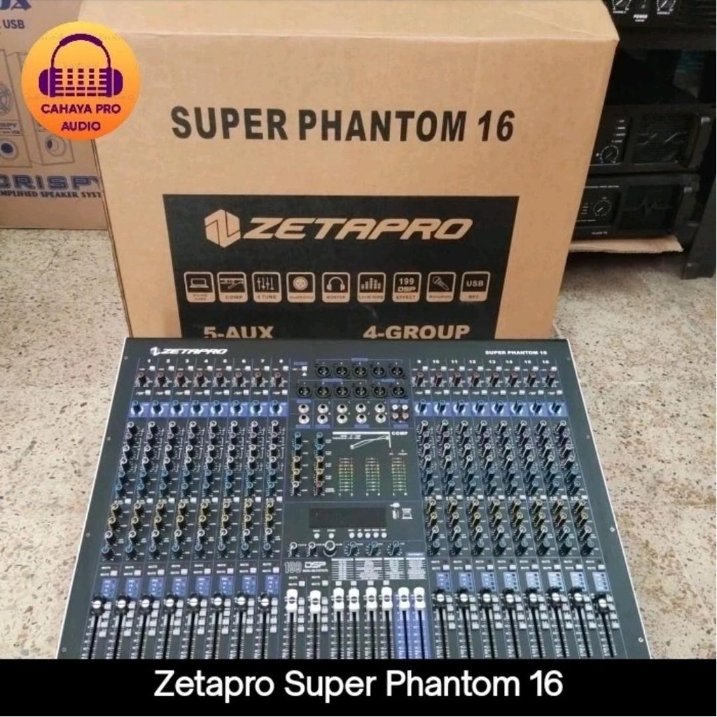 Mixer Zetapro Super Phantom 16 ( 16 Channel )