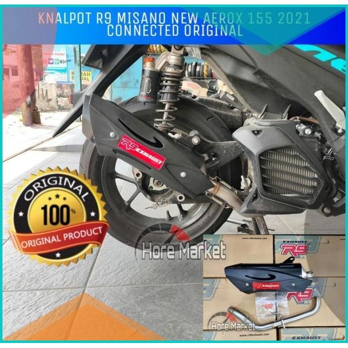 KNALPOT R9 MISANO ALL NEW AEROX 155 2021 2022 CONNECTED ABS NON ABS 07