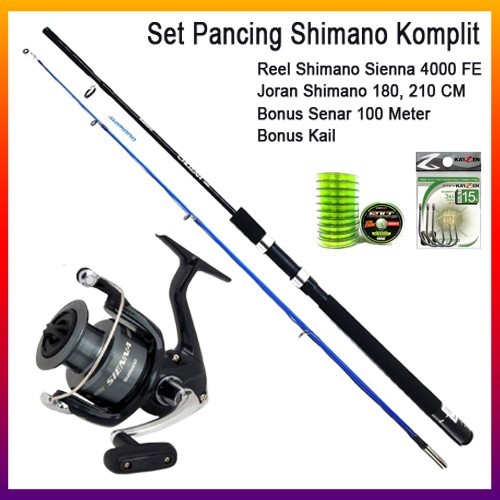 OBRAL Promo Set Pancing Shimano Sienna 4000 Joran Shimano Original