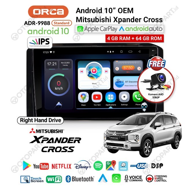 Head Unit Android 10 Inch Xpander 2022 Orca Gercep