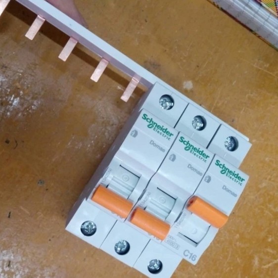 TERLARIS Schneider Busbar Sisir 1Phase 2Phase 3Phase 63Ampere / Busbar MCB