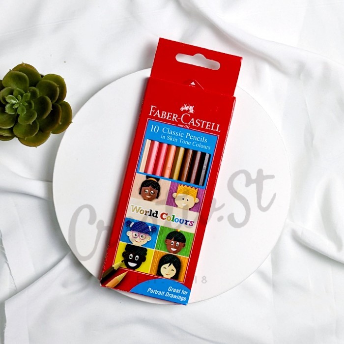 

BRG BARU Faber Castell Classic World Colours 10 Skin Tone Pencils