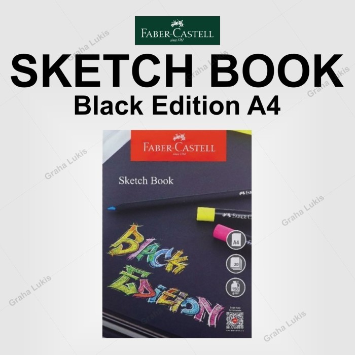 

PROMO Faber Castell BLACK EDITION SKETCHBOOK A4 / Buku Gambar Black Edition Sketch Book