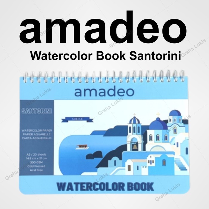 

BRG BARU Watercolor Book Santorini A5 300 GSM