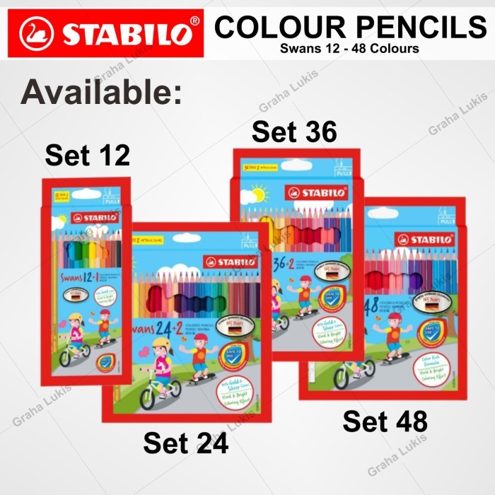 

HRG DISKON STABILO Swans Colored Pencils / Pensil Warna Special Edition