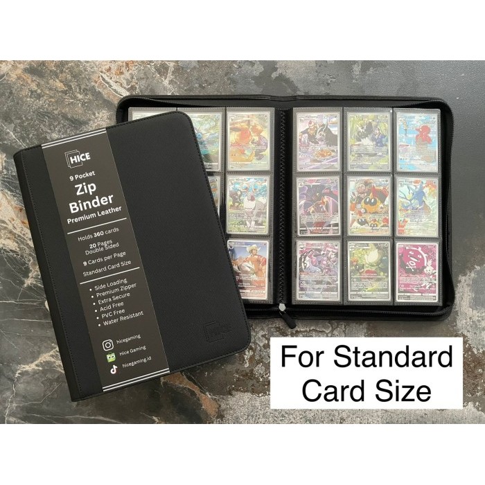 

TERMURAH - HICE Premium Zip Album Card Binder 9 Pocket Binder Kartu Pokemon Magic