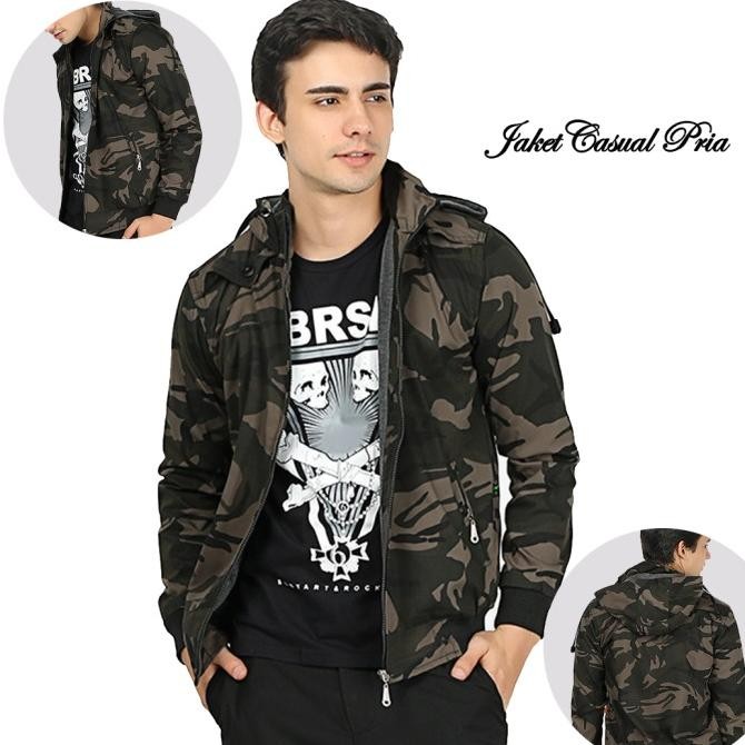 JAKET LORENG PRIA JACKET HOODIE ARMY PREMIUM 313 STOK TERBATAS