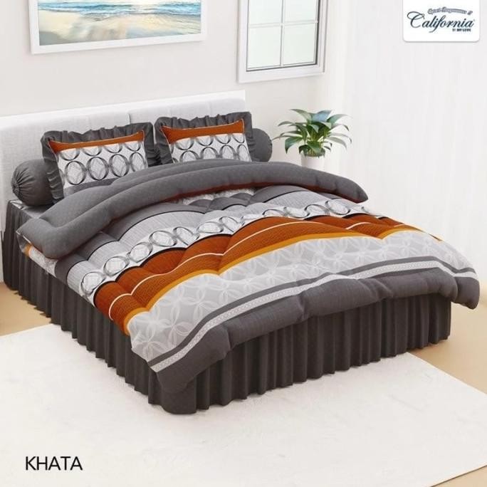 Satu Set Bed Cover California My Love 180x200 / Bedcover Sprei Rumbai