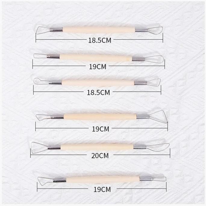 

Promo Woods Pottery Tools 6pcs / Alat Pemodelan dan Ukir Tanah Liat COD