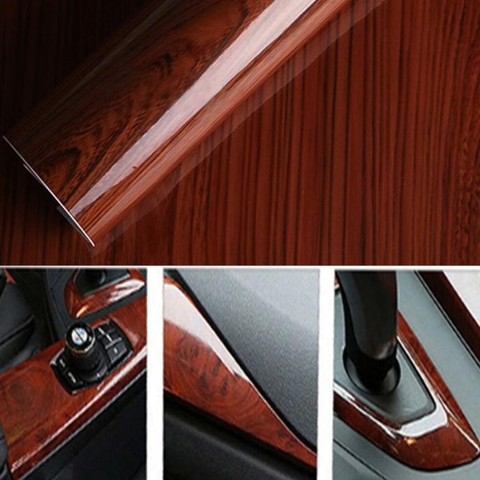 TERBARU STIKER VINYL GLOSSY SERAT KAYU DASHBOARD INTERIOR MOBIL AVANZA