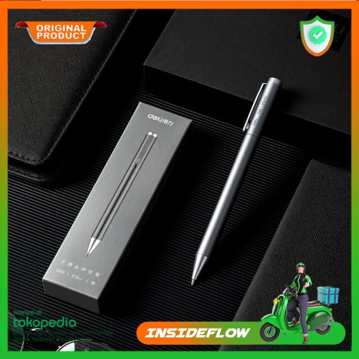 

Pulpen Tanda Tangan Kantor Metal Pensil Roller Ballpoint 0.5 mm