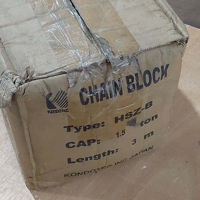 KONDO Chain block Takel 1.5 ton X 3 mtr