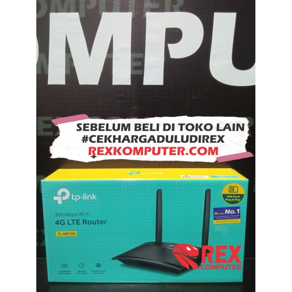 TP LINK MR100 300MBPS 4G LTE ADA SLOT SIM CARD