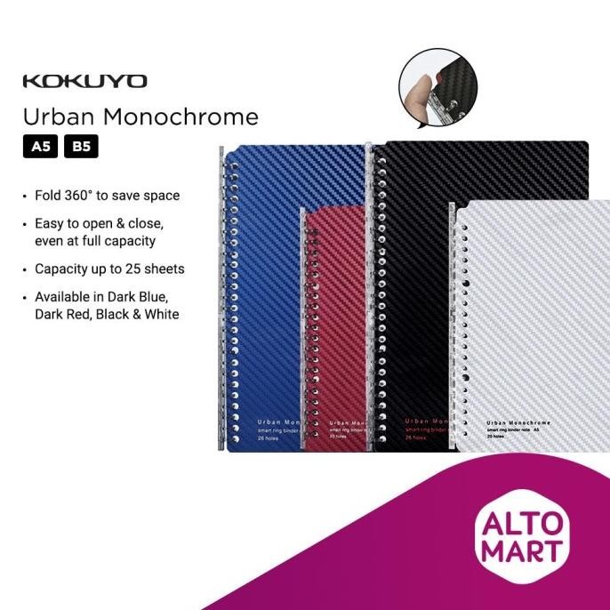 

KOKUYO Urban Monochrome Smart Ring Loose Leaf Binder Notebook A5 B5