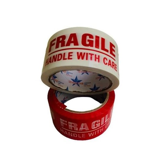 

LAKBAN ISOLASI FRAGILE PUTIH & MERAH 2" (48X50YARD) SEVEN STAR ASLI