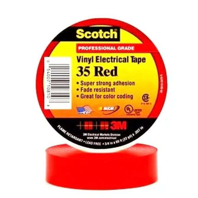 

ISOLASI 3M SCOTCH 35 RED ELECTRICAL TAPE 3M LAKBAN 3M RED MERAH ASLI