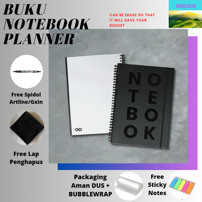 

HRG DISKON Infinit Notebook Buku Catatan Polos Kosong Diary Book Planner Board