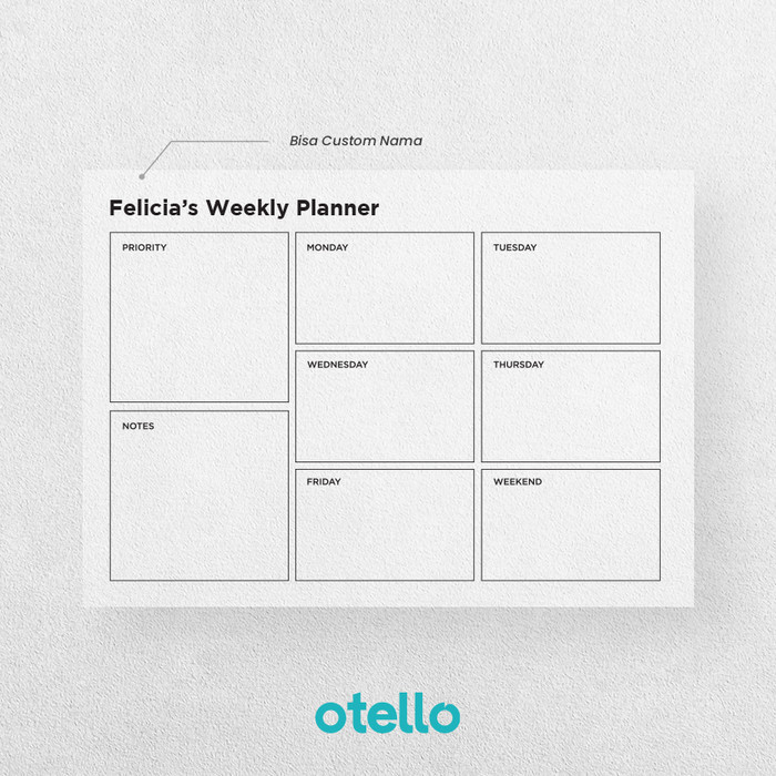 

TERMURAH Custom Planner Acrylic Weekly Wall Calendar Acrylic Jadwal Mingguan