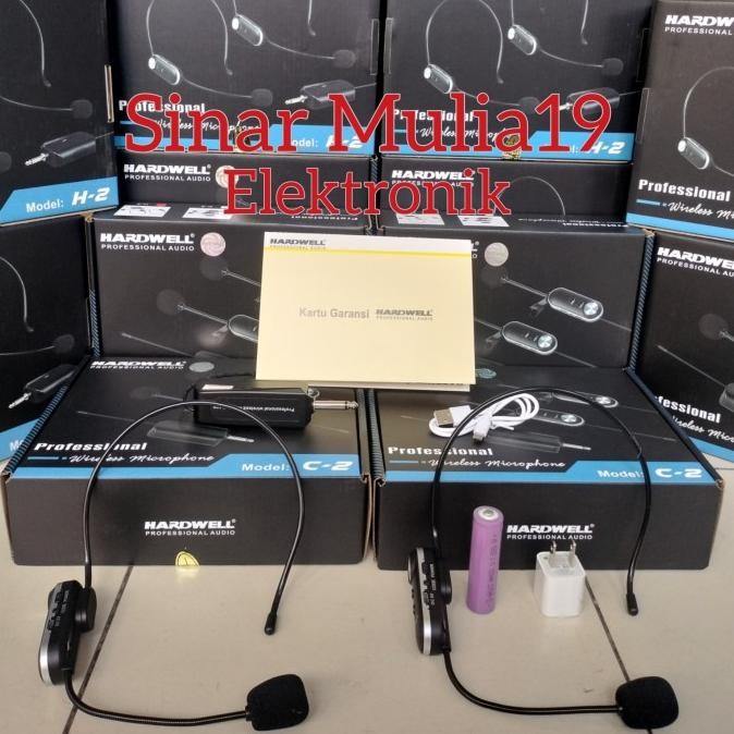 Grosir Mic Bando Wireless Hardwell H2 Original 2 Mic Headset Kualitas Terbaik