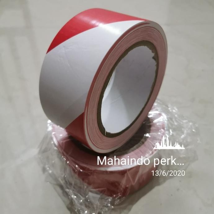 

LAKBAN LANTAI/FLOOR MARKING TAPE MERAH/PUTIH 2" X 33M ASLI