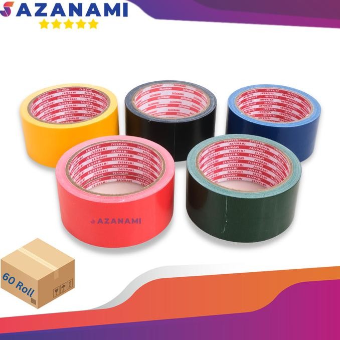 

1 BOX LAKBAN KAIN HITAM 2" INCH X 8M SAZANAMI CLOTH TAPE (GOJEK) ASLI
