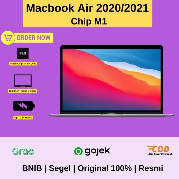 (Resmi Ibox) Macbook Air M1 2020/2021 512Gb | 256Gb Chip M1 Terbaru