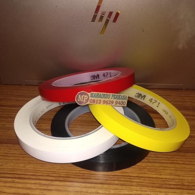 

3M 471 VINYL TAPE LANTAI - FLOOR MARKING - LAKBAN TANDA 12MM ASLI