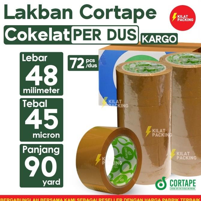 

LAKBAN CORTAPE COKLAT 48 MM X 90 YARD 1 DUS ASLI