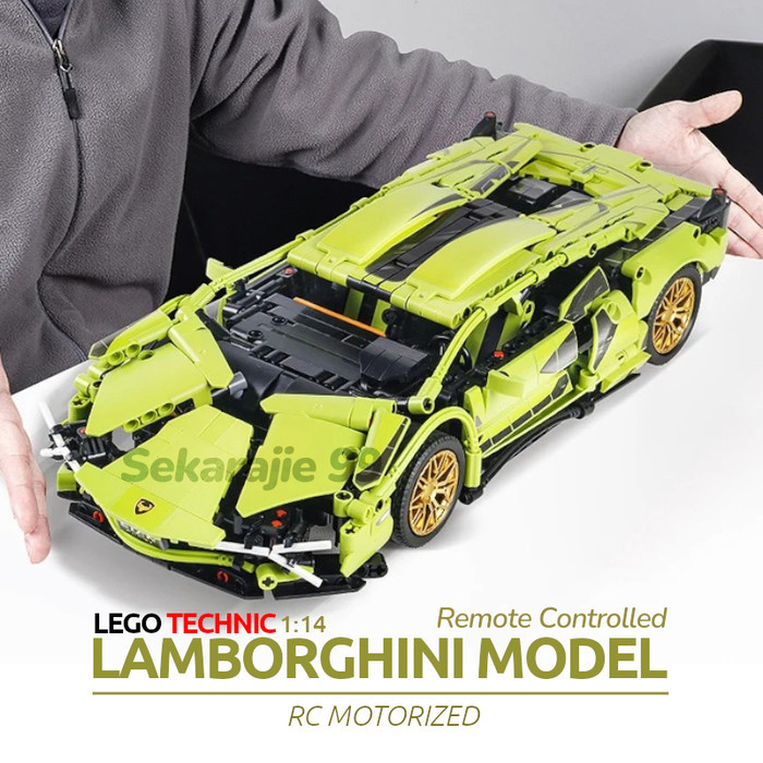 OBRAL Lego Technic Remote Control Brick Block Kreatif Mobil Lamborghini 1:14