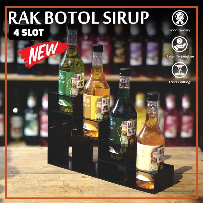 

Rak Acrylic Display Botol Sirup Isi 4