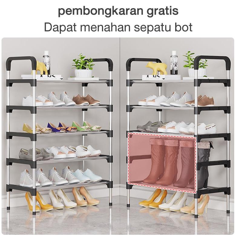 Rak Sepatu 7 Susun Gantungan Payung Rak Sepatu Susun Tingkat Tempat Sepatu Sandal Susun Rangka Besi 