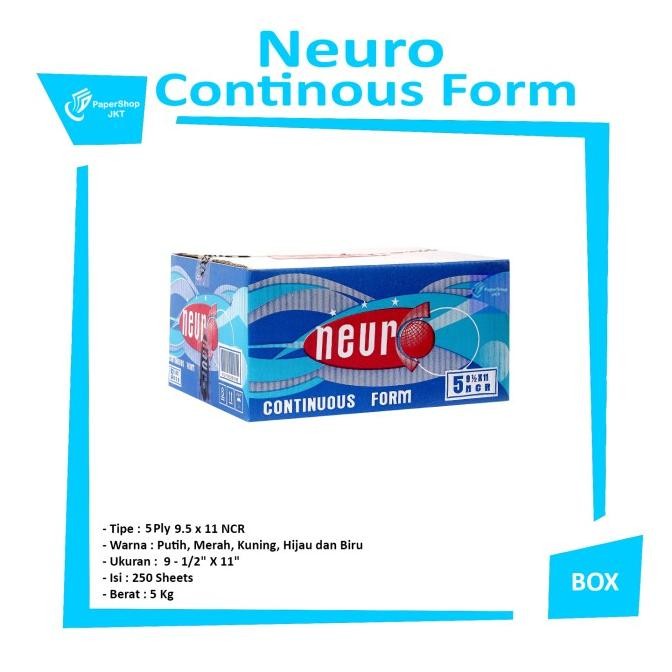 

Neuro - Continous Form 9 1/2 X 11 - 5 Ply - K 5 - Kertas Ncr