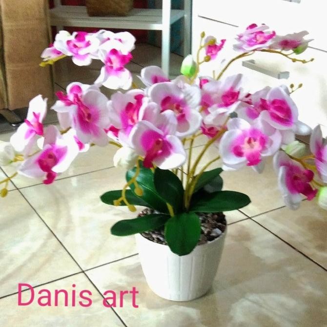 Bunga Plastik/ Buket Anggrek Jumbo/ Bunga Palsu/ Anggrek Aetificial