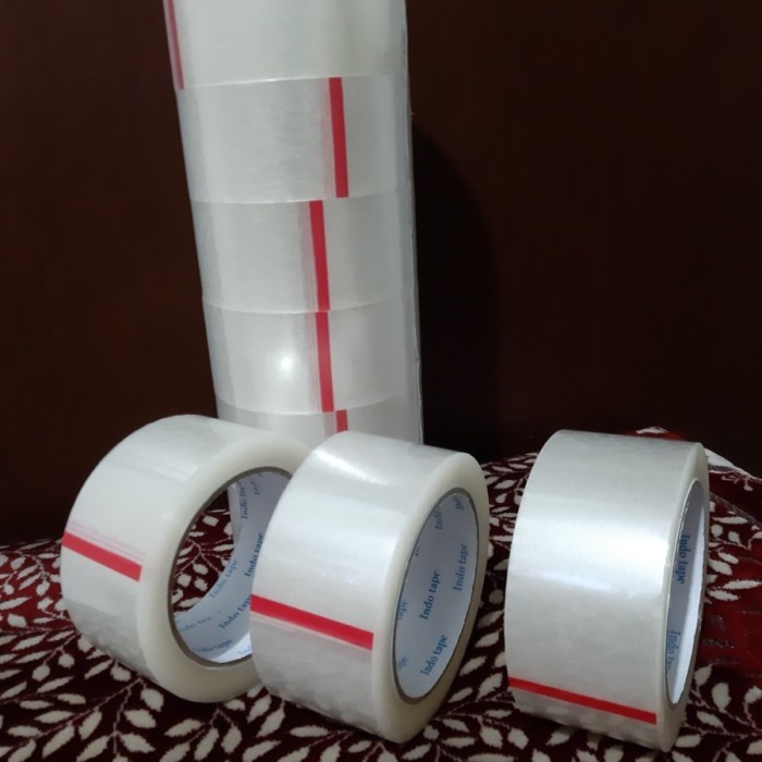

Original..!! Husus Gojek/Grab 1Dus/72Roll Lakban 48Mmx100Y-Indotape-Bening/Coklat
