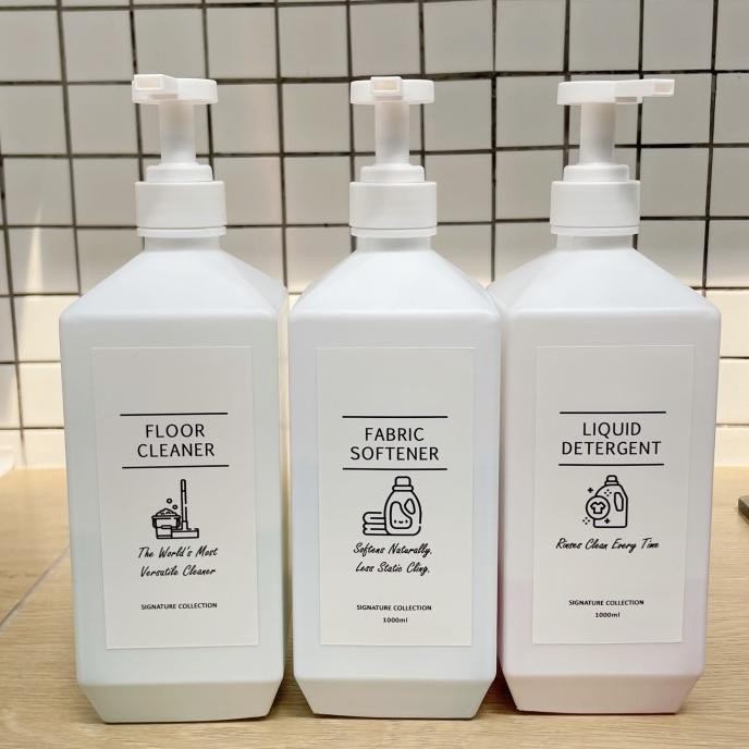 Botol 1000Ml Refill Kosong Pump Tempat Sabun Cuci Piring Pel Pewangi